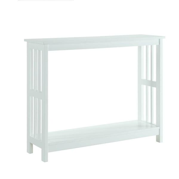 Livingquarters Console Table, White - 39.5 x 11.75 x 31.5 in. LI212451